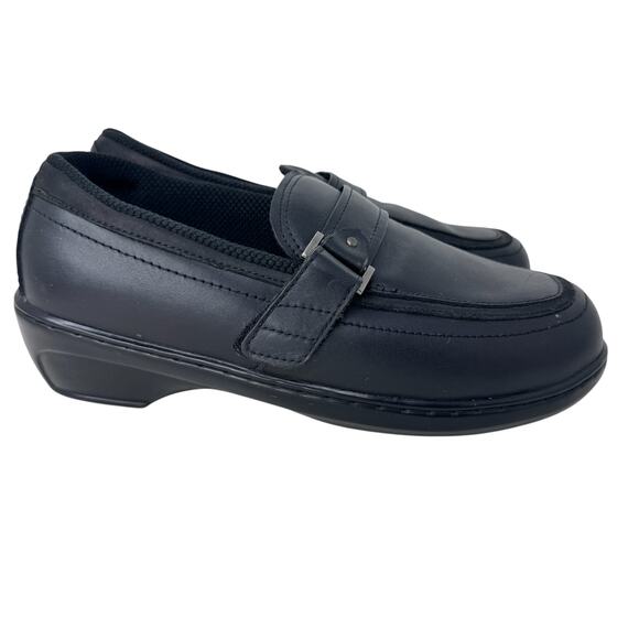 Orthofeet X-Wide Chelsea Shoes Womens Size 9.5 Black Leather Round‎ Toe Slip-On - Picture 1 of 11